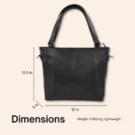 Artisan Crafted Black Leather Tote Bag Image
