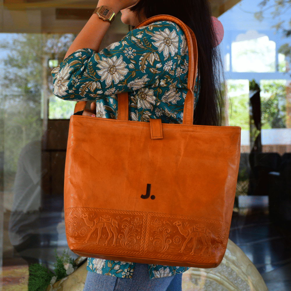 Tote Bag with laptop compartment model image